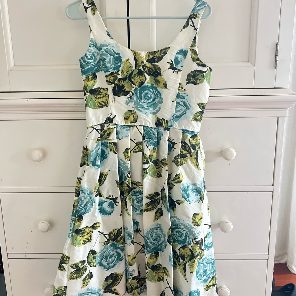 Ann Taylor silk fit and flare dress